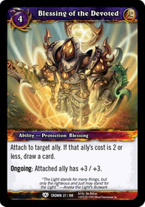 World of Warcraft TCG Blessing of the Devoted