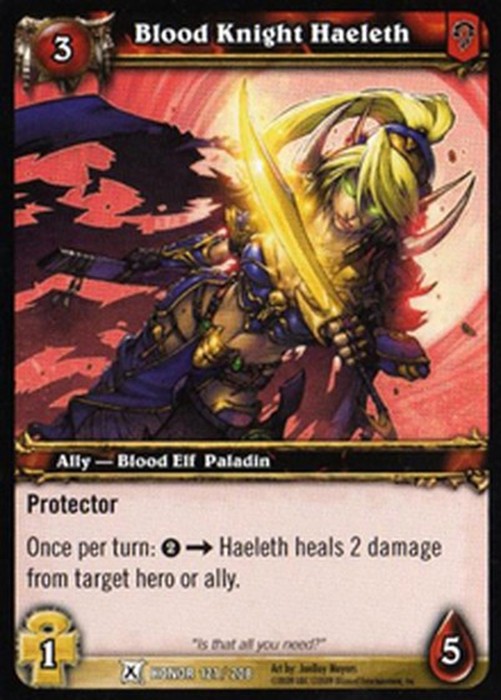 World of Warcraft TCG Blood Knight Haeleth