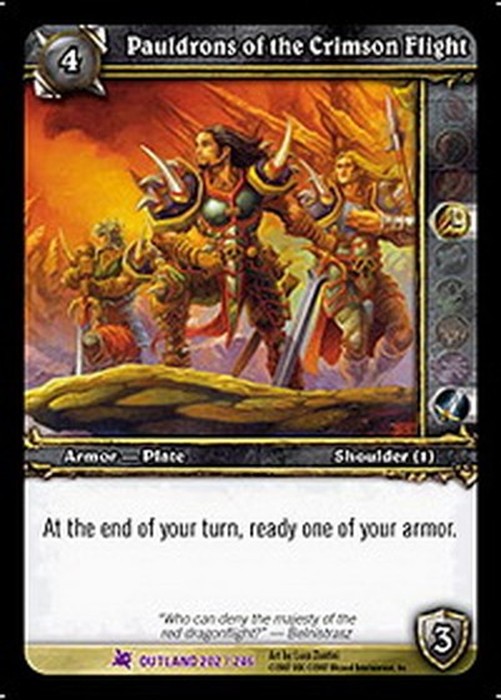 World of Warcraft TCG Pauldrons of the Crimson Flight