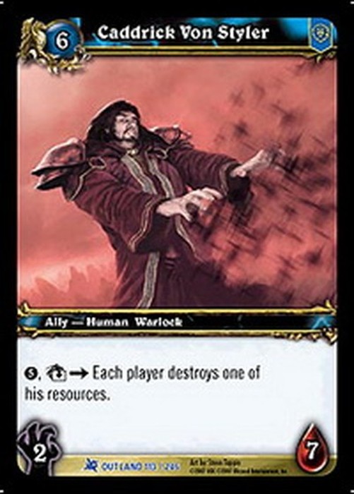 World of Warcraft TCG Caddrick Von Styler