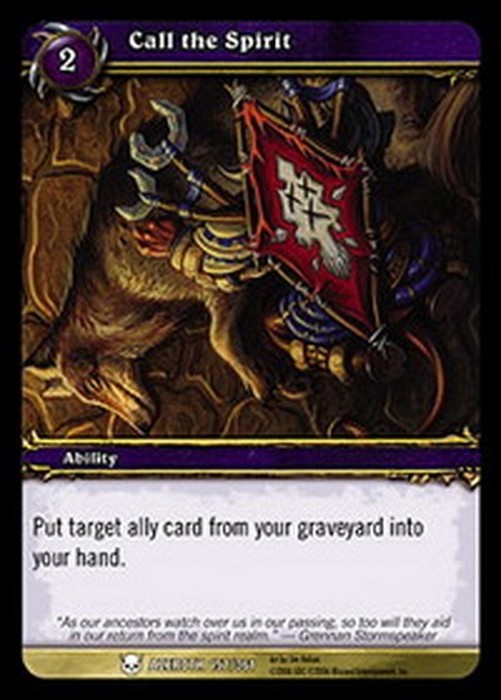 World of Warcraft TCG Call the Spirit