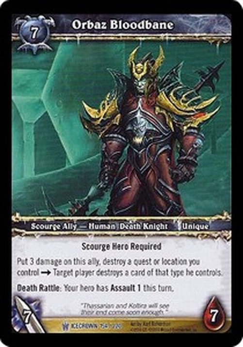 World of Warcraft TCG Orbaz Bloodbane