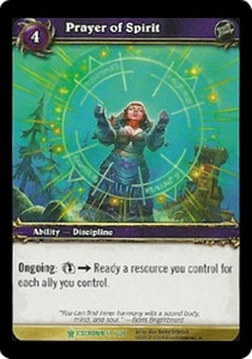 World of Warcraft TCG Prayer of Spirit