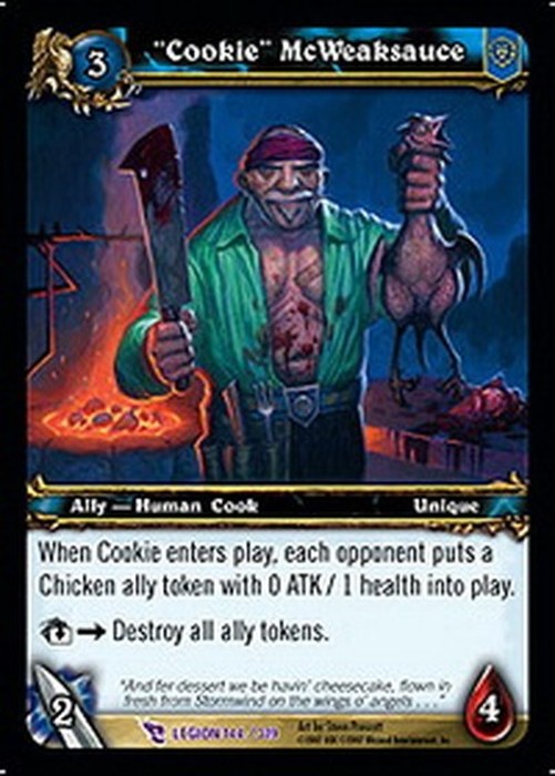 World of Warcraft TCG "Cookie" McWeaksauce