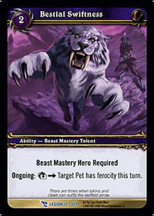 World of Warcraft TCG Bestial Swiftness
