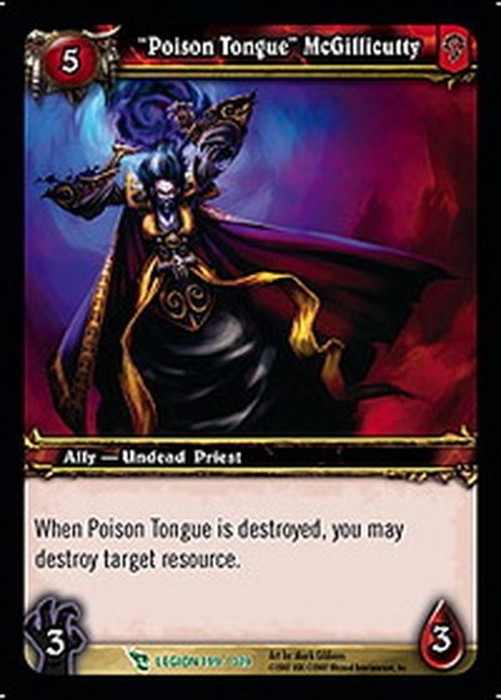 World of Warcraft TCG "Poison Tongue" McGillicutty