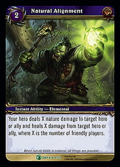 World of Warcraft TCG Natural Alignment