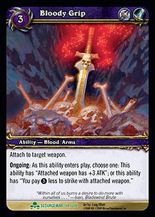 World of Warcraft TCG Bloody Grip