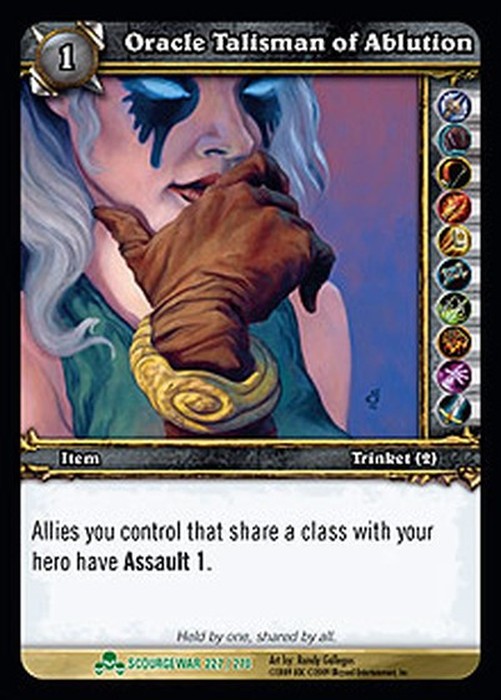 World of Warcraft TCG Oracle Talisman of Ablution