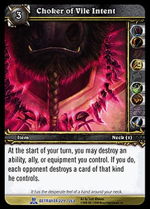 World of Warcraft TCG Choker of Vile Intent