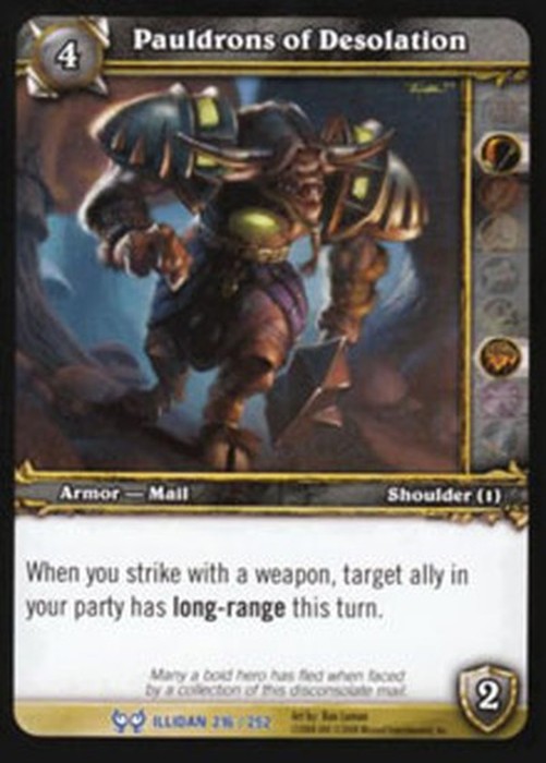World of Warcraft TCG Pauldrons of Desolation
