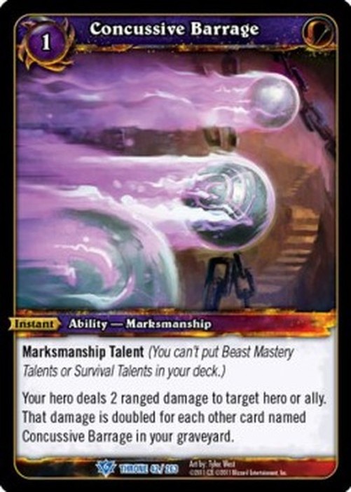 World of Warcraft TCG Concussive Barrage