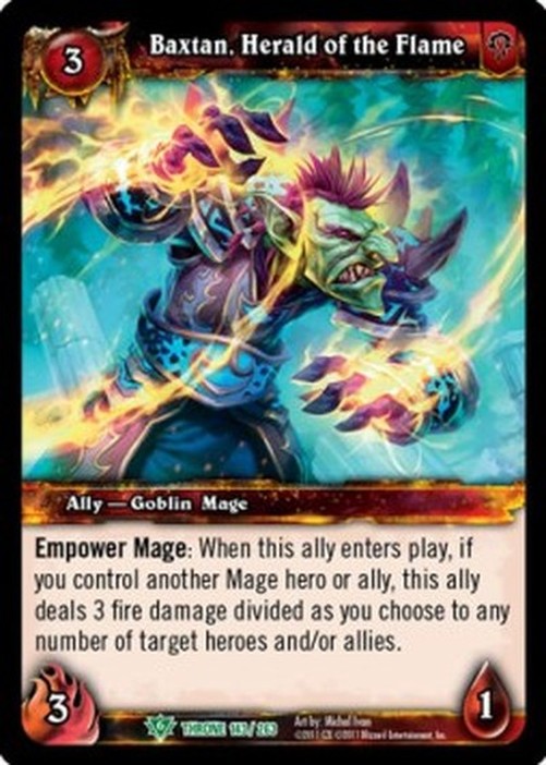 World of Warcraft TCG Baxtan, Herald of the Flame