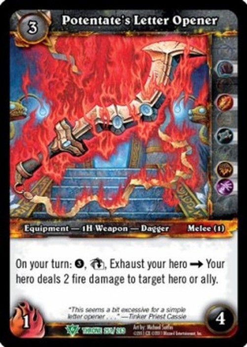 World of Warcraft TCG Potentate's Letter Opener