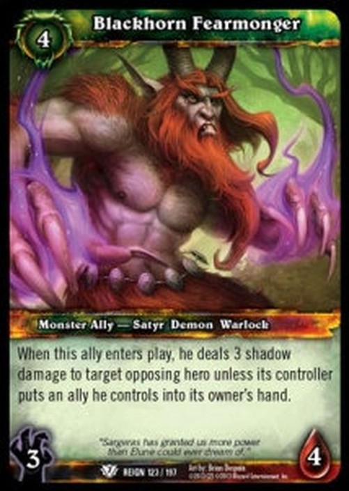 World of Warcraft TCG Blackhorn Fearmonger