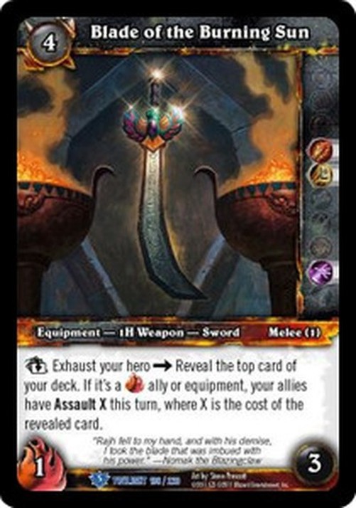 World of Warcraft TCG Blade of the Burning Sun