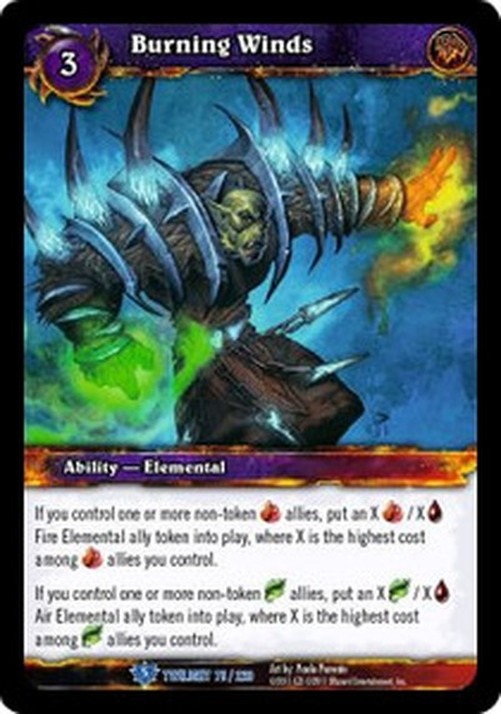 World of Warcraft TCG Burning Winds