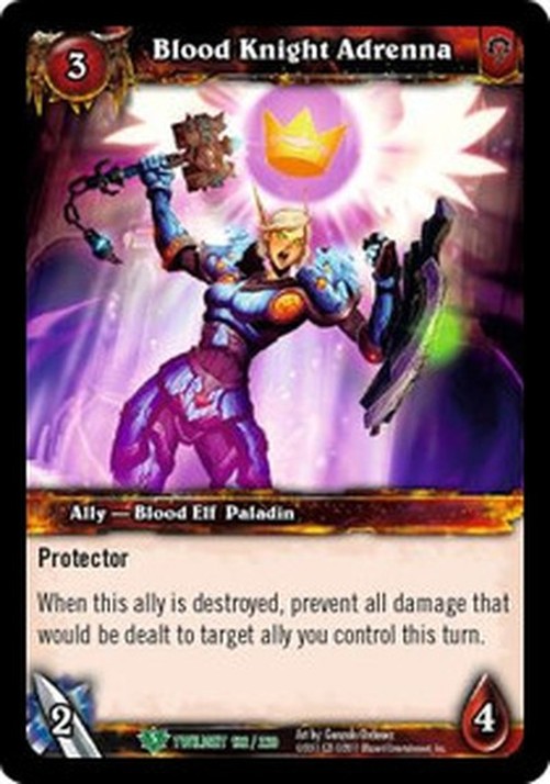 World of Warcraft TCG Blood Knight Adrenna