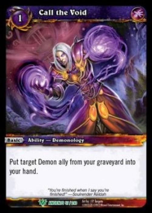 World of Warcraft TCG Call the Void