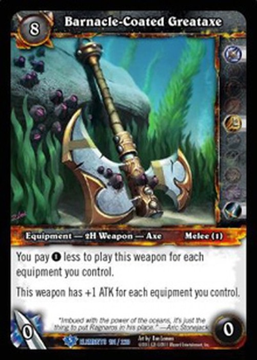 World of Warcraft TCG Barnacle Coated Greataxe