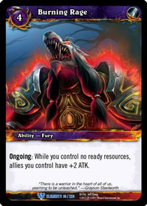 World of Warcraft TCG Burning Rage