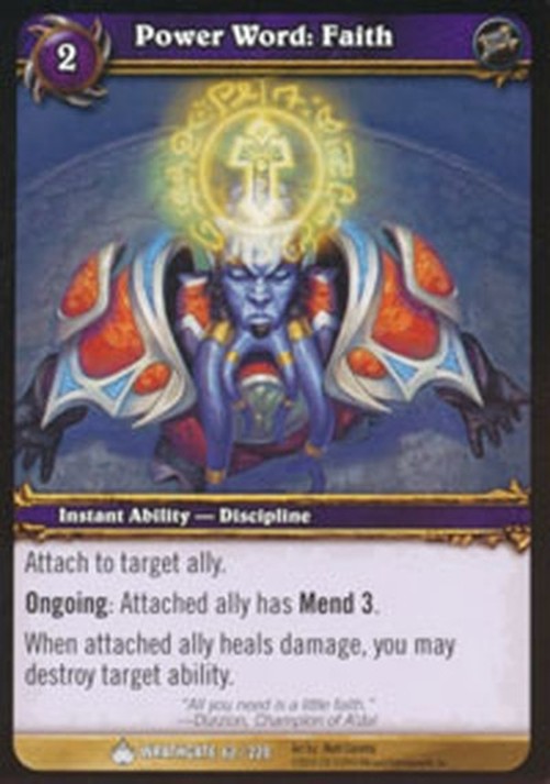 World of Warcraft TCG Power Word: Faith