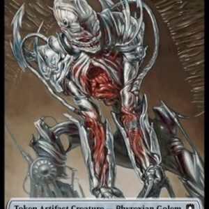 Magic: The Gathering Phyrexian Golem Token (A 3/3) // Faerie Token (U 1/1)