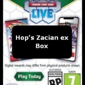 Pokemon Live Code Card (Hop's Zacian ex Box)