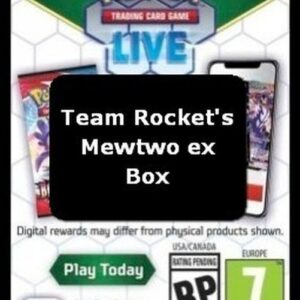 Pokemon Live Code Card (Team Rocket's Mewtwo ex Box)