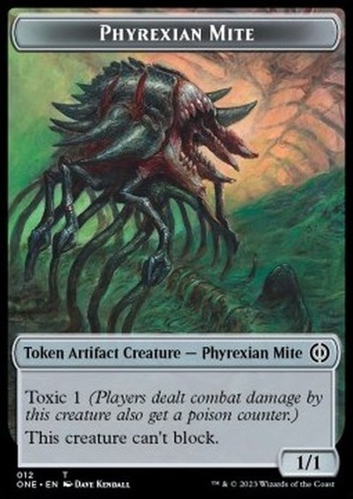Magic: The Gathering Phyrexian Mite Token (A 1/1) // Poison Counter