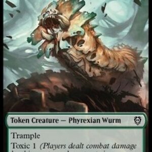 Magic: The Gathering Phyrexian Wurm Token (G */*) // Phyrexian Insect Token (G 1/1)