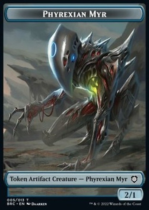 Magic: The Gathering Phyrexian Myr Token (UA 2/1) // Scrap Token