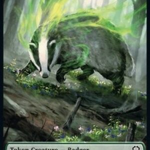 Magic: The Gathering Badger Token (G 3/3) // Saproling Token (G 1/1)