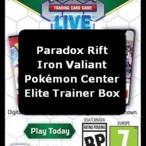 Pokemon Live Code Card (Iron Valiant Pokemon Center Elite Trainer Box)