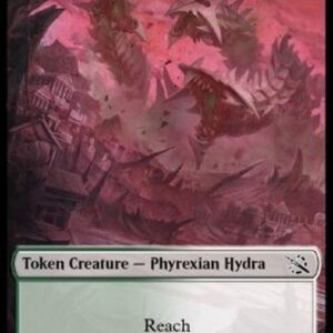 Magic: The Gathering Phyrexian Hydra Token (GW 3/3 Reach) // Phyrexian Myr Token (UA 2/1)