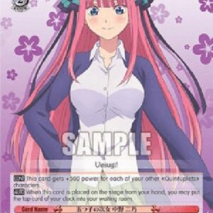 Weiß Schwarz 5HY/Second of the Quintuplets, Nino Nakano (V.2 - Super Rare)
