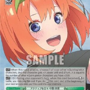 Weiß Schwarz 5HY/Active Lifestyle, Yotsuba Nakano (V.1 - Double Rare)