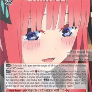 Weiß Schwarz 5HY/Someone Who'll Fall For You, Nino Nakano (V.1 - Rare)