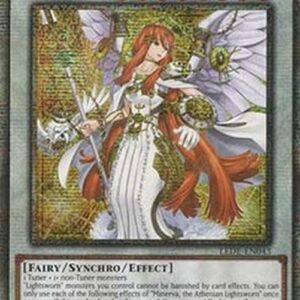 Yu-Gi-Oh! LEDE Minerva, the Athenian Lightsworn (V.2 - Quarter Century Secret Rare)