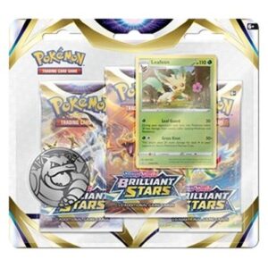 Pokemon Brilliant Stars: Leafeon 3-Pack Blister