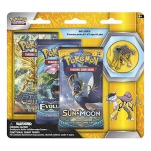 Pokemon Raikou Pin 3-Pack Blister