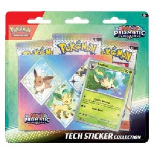 Pokemon Prismatic Evolutions: Leafeon Tech Sticker Collection