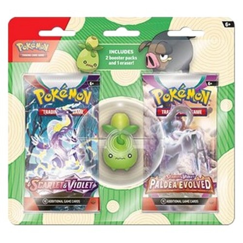 Pokemon Back to School 2023 Smoliv Eraser 2-Pack Blister