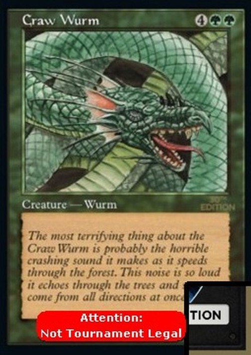 Magic: The Gathering Craw Wurm (V.2)