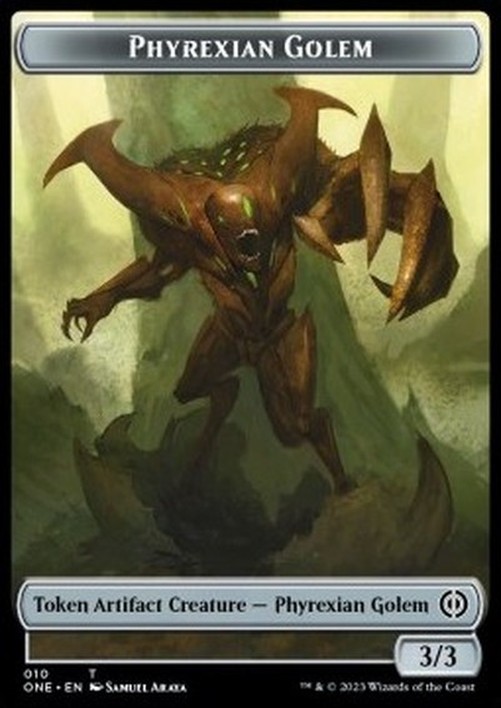 Magic: The Gathering Phyrexian Golem Token (A 3/3) // Phyrexian Goblin Token (R 1/1)