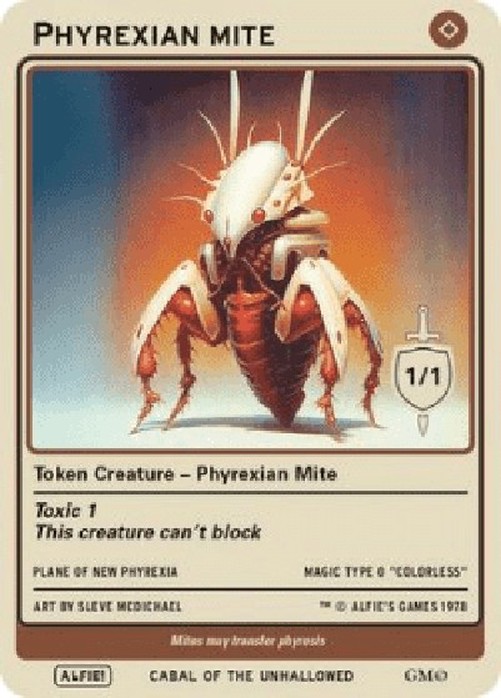 Magic: The Gathering Phyrexian Mite Token (Artifact 1/1)