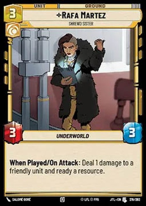 Star Wars Unlimited JTL Rafa Martez, Shrewd Sister (V.1)
