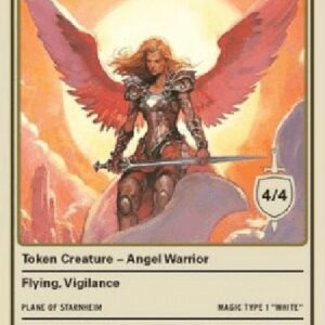 Magic: The Gathering Angel Warrior Token (White 4/4 Vigilance)