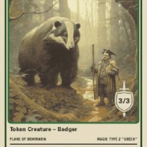 Magic: The Gathering Badger Token (Green 3/3)