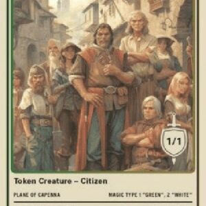 Magic: The Gathering Citizen Token (Green and White 1/1) (V.1)